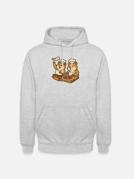 Cuisiniers hamsters - Sweat-shirt à capuche unisexe - gris clair chiné