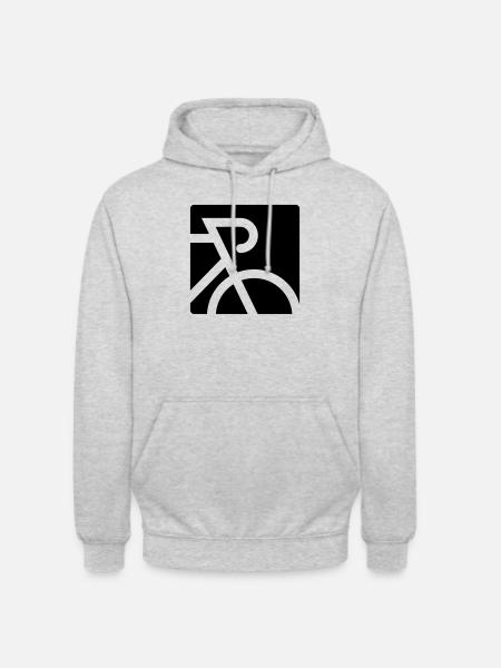 Stylized road bike with drop bar - Unisex Hoodie - light heather grey