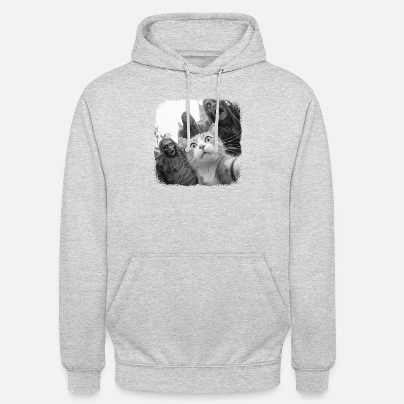 Zombiecalypse - Sweat-shirt à capuche unisexe - gris clair chiné