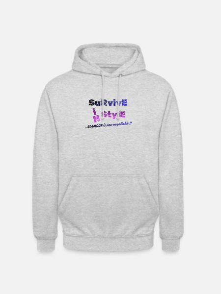 Survive in Style | Glamour Is Non-Negotiable - Unisex Hoodie - light heather grey