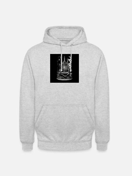 Le trône du souverain déchu - Sweat-shirt à capuche unisexe - gris clair chiné