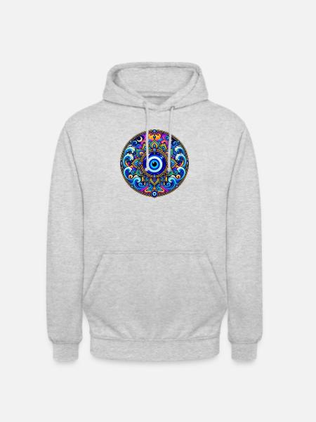 Nazar Boncuk - Unisex Hoodie - Hellgrau meliert