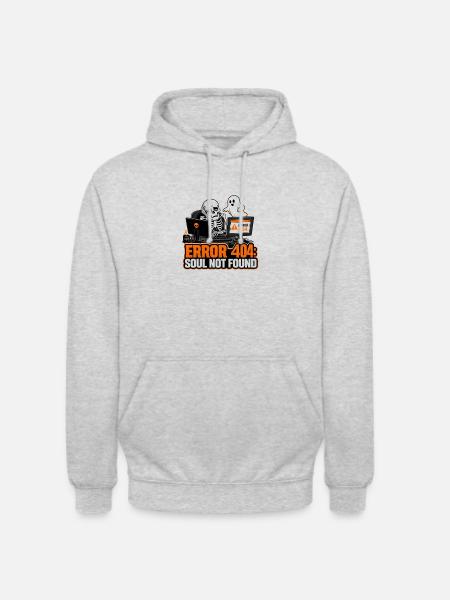 IT-Support-Fehler 404 Seele nicht gefunden - Unisex Hoodie - Hellgrau meliert