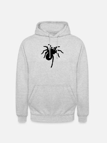 Große Spinne - Unisex Hoodie - Hellgrau meliert