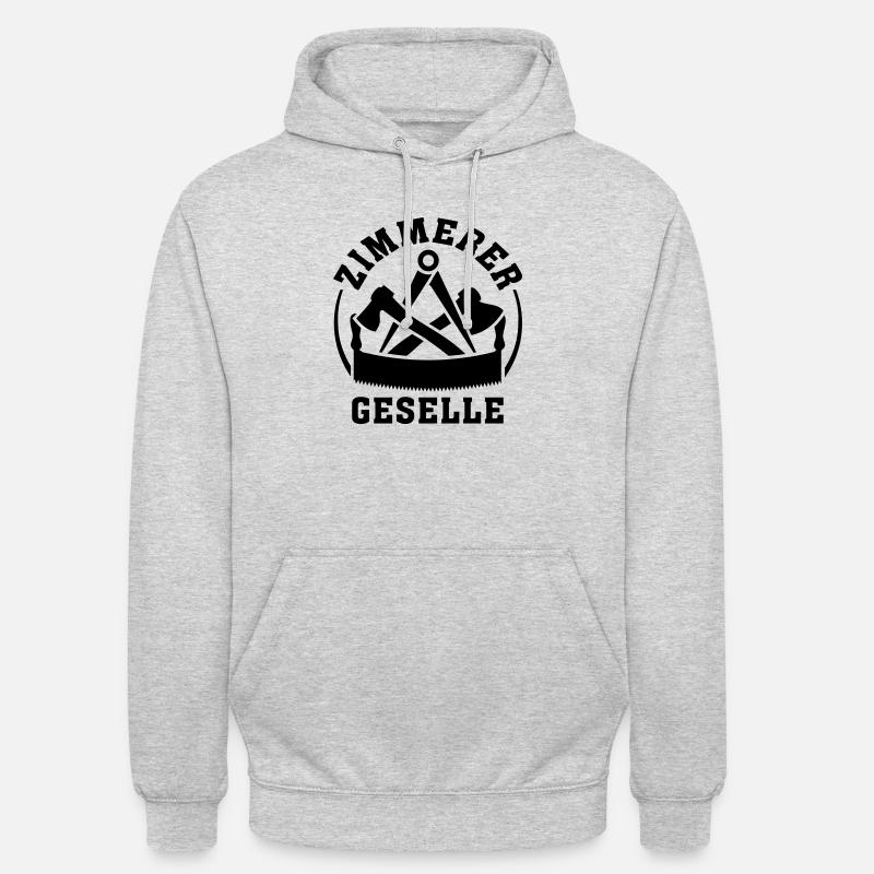 Zimmerer Zimmermann Zunftzeichen zimmerer Wappen - Unisex Hoodie - Hellgrau meliert
