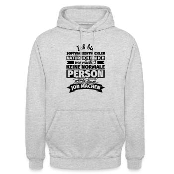 Softwareentwickler Geschenke - Unisex Hoodie - Hellgrau meliert - Vorne - Alina (178cm) & Michal (187cm)