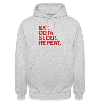 MANGEZ DOTA SLEEP REPEAT - Sweat-shirt à capuche unisexe - gris clair chiné - Devant - Alina (178cm) & Michal (187cm)