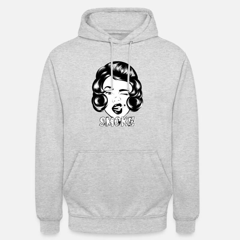 Fumée 4 - Sweat-shirt à capuche unisexe - gris clair chiné