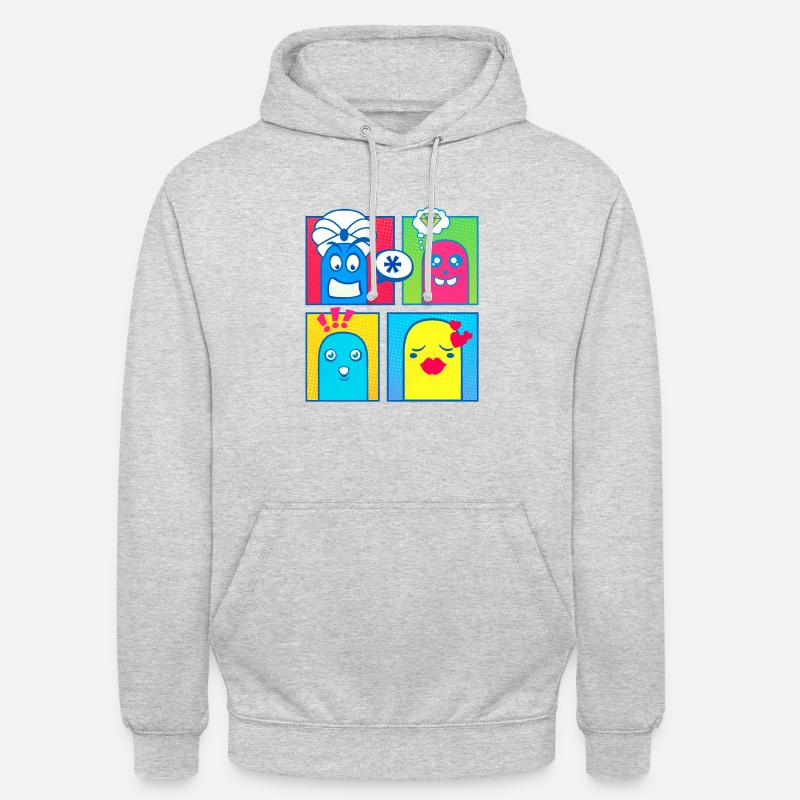 Small Creatures (Comic, Pop Art) - Unisex Hoodie - light heather grey