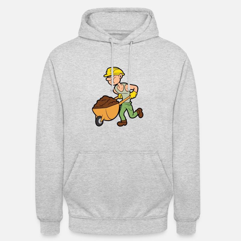 Baufirma Bauunternehmen Bauarbeiter - Unisex Hoodie - Hellgrau meliert
