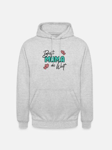Beste Mama - Unisex Hoodie - Hellgrau meliert