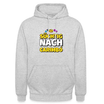 Carimbó Tanz lustig Geschenk - Unisex Hoodie - Hellgrau meliert - Vorne - Alina (178cm) & Michal (187cm)
