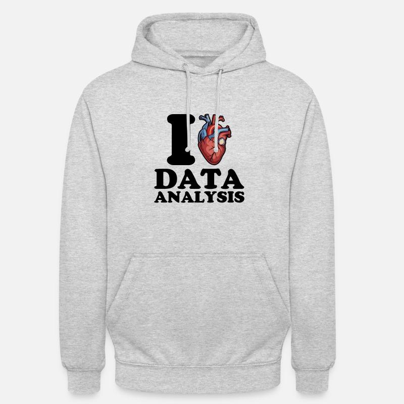 Ich liebe Datenanalyse - Unisex Hoodie - Hellgrau meliert