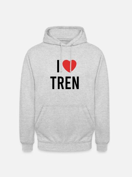 I Love Tren - Unisex Hoodie - light heather grey