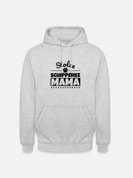 Stolze Schipperke Mama - Unisex Hoodie - Hellgrau meliert