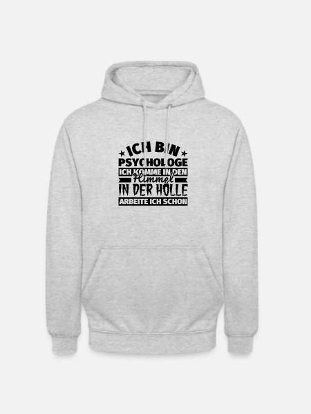 Psychologe Geschenk lustig Himmel Hölle - Unisex Hoodie - Hellgrau meliert