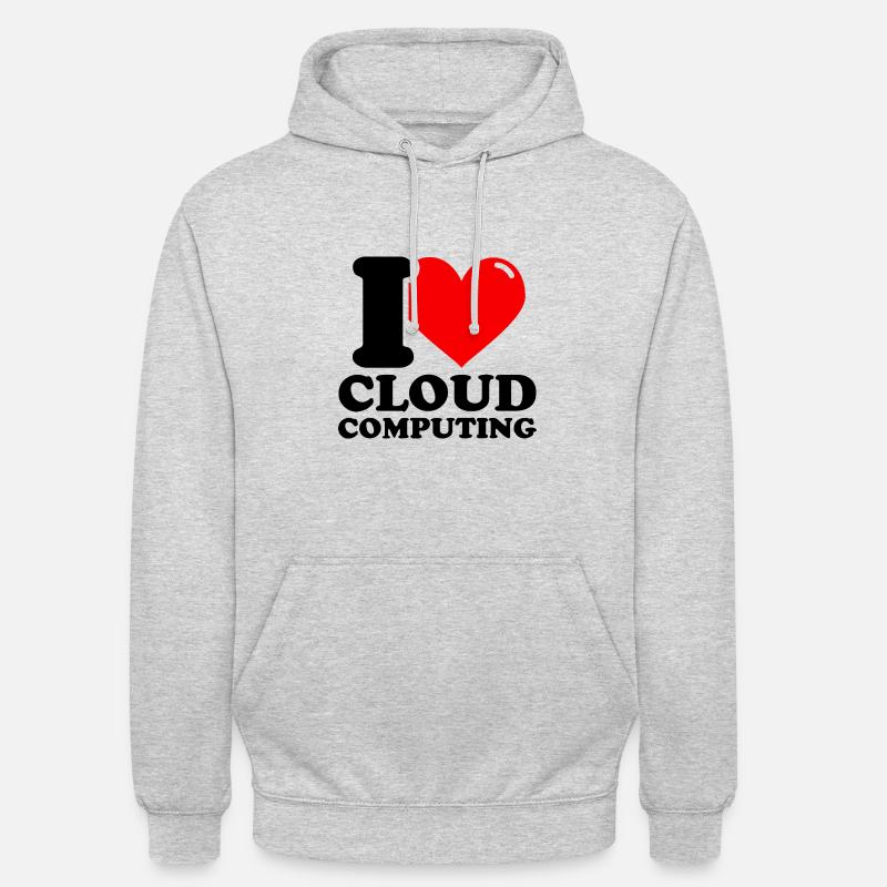I love cloud computing - Unisex Hoodie - light heather grey