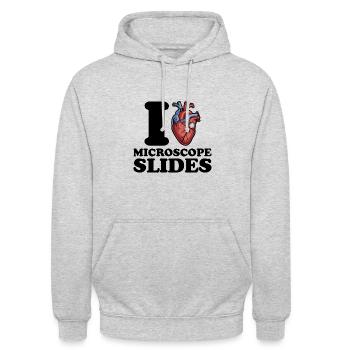 I love slides - Unisex Hoodie - light heather grey - Front - Alina (178cm) & Michal (187cm)