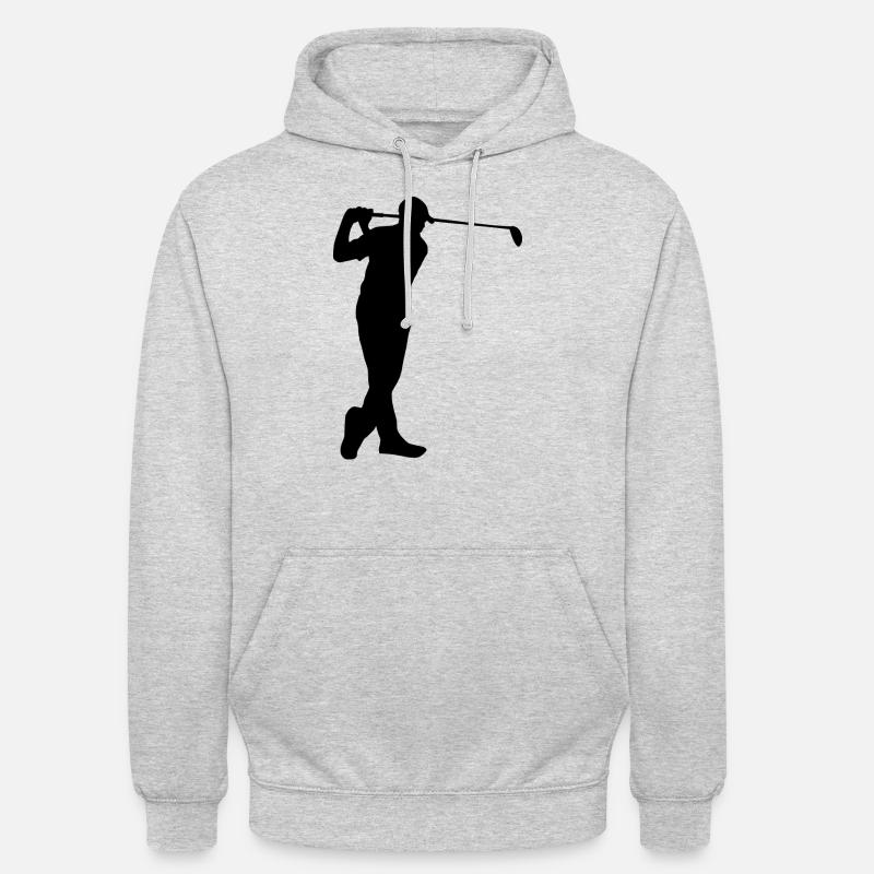 Joueur de golf - Sweat-shirt à capuche unisexe - gris clair chiné