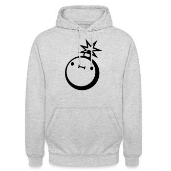 clipart suesse bombe - Unisex Hoodie - Hellgrau meliert - Vorne - Alina (178cm) & Michal (187cm)
