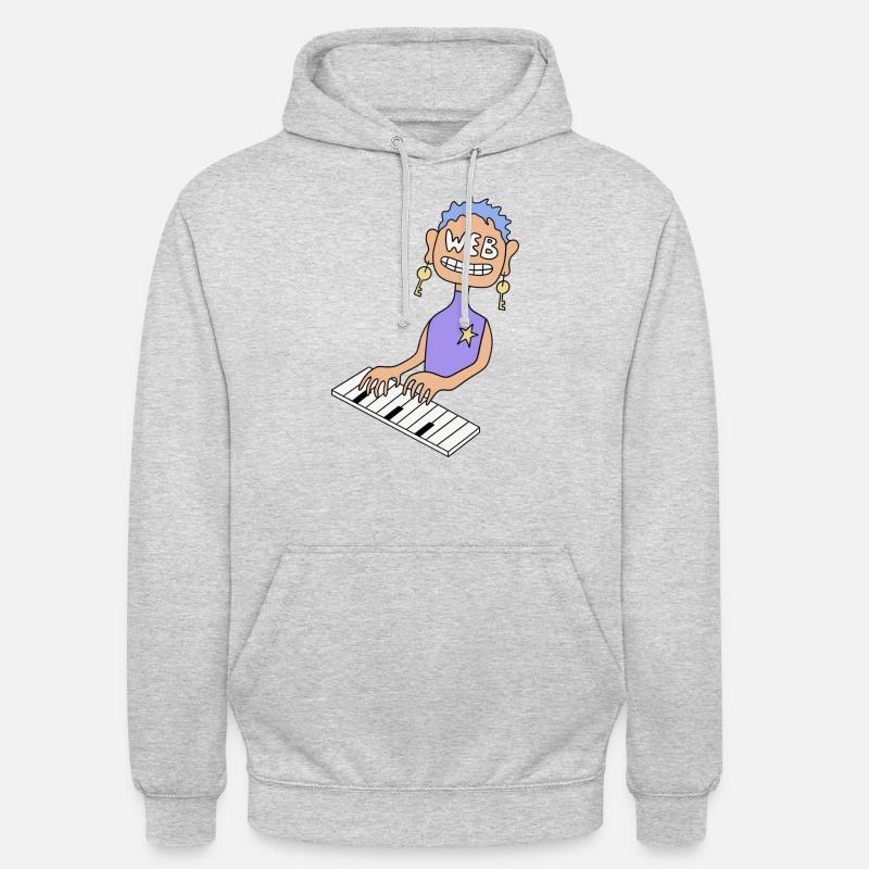 Dégradation - Hacker - Codeur - Sweat-shirt à capuche unisexe - gris clair chiné