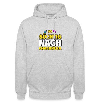 Chacarera Tanz lustig Geschenk - Unisex Hoodie - Hellgrau meliert - Vorne - Alina (178cm) & Michal (187cm)