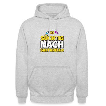 Saltarello Tanz lustig Geschenk - Unisex Hoodie - Hellgrau meliert - Vorne - Alina (178cm) & Michal (187cm)
