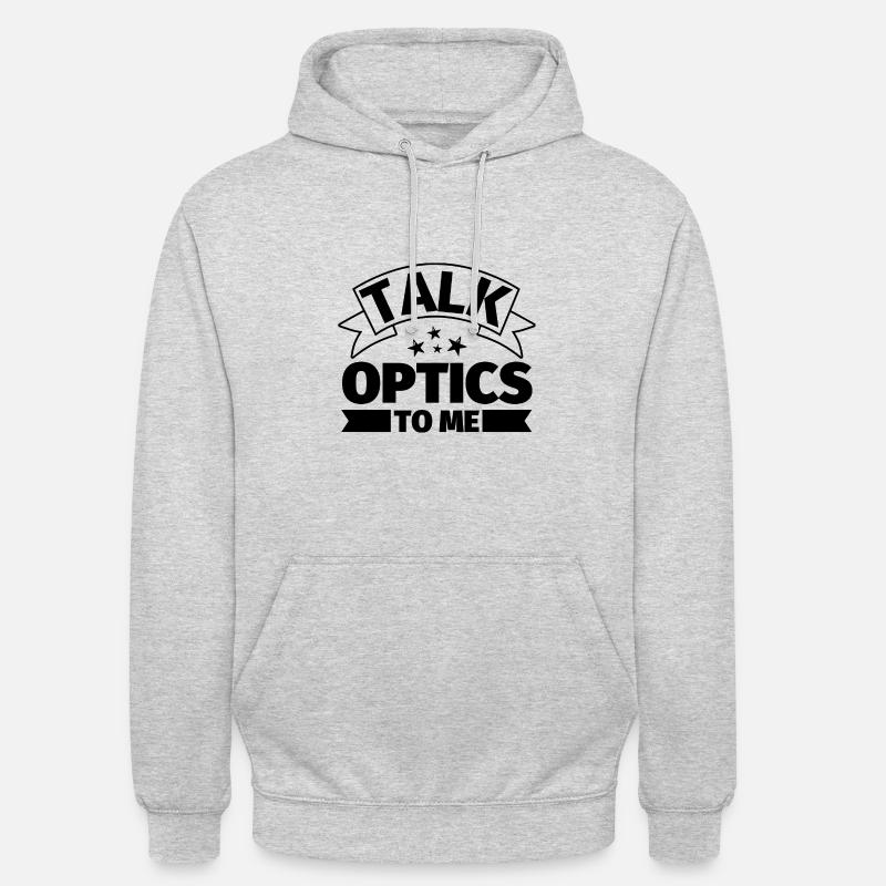 Parlez-moi d’optique - Sweat-shirt à capuche unisexe - gris clair chiné