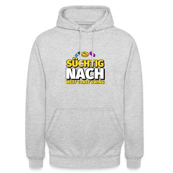 West Coast Swing Tanz lustig Geschenk - Unisex Hoodie - Hellgrau meliert - Vorne - Alina (178cm) & Michal (187cm)