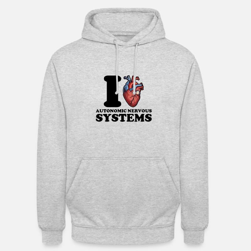 Ich liebe autonome Nervensysteme - Unisex Hoodie - Hellgrau meliert