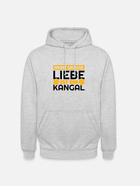 Kangal Geschenke lustig - Unisex Hoodie - Hellgrau meliert