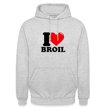 Ich liebe Braten - Unisex Hoodie - Hellgrau meliert - Vorne - Alina (178cm) & Michal (187cm)