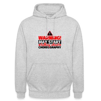 Chorégraphie drôle de dicton - Sweat-shirt à capuche unisexe - gris clair chiné - Devant - Alina (178cm) & Michal (187cm)