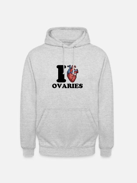 I love ovaries - Unisex Hoodie - light heather grey