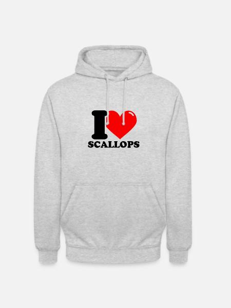 I love scallops - Unisex Hoodie - light heather grey