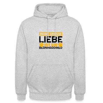 Bernhardiner Geschenke lustig - Unisex Hoodie - Hellgrau meliert - Vorne - Alina (178cm) & Michal (187cm)