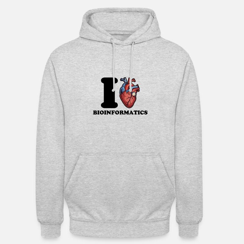 Ich liebe Bioinformatik - Unisex Hoodie - Hellgrau meliert