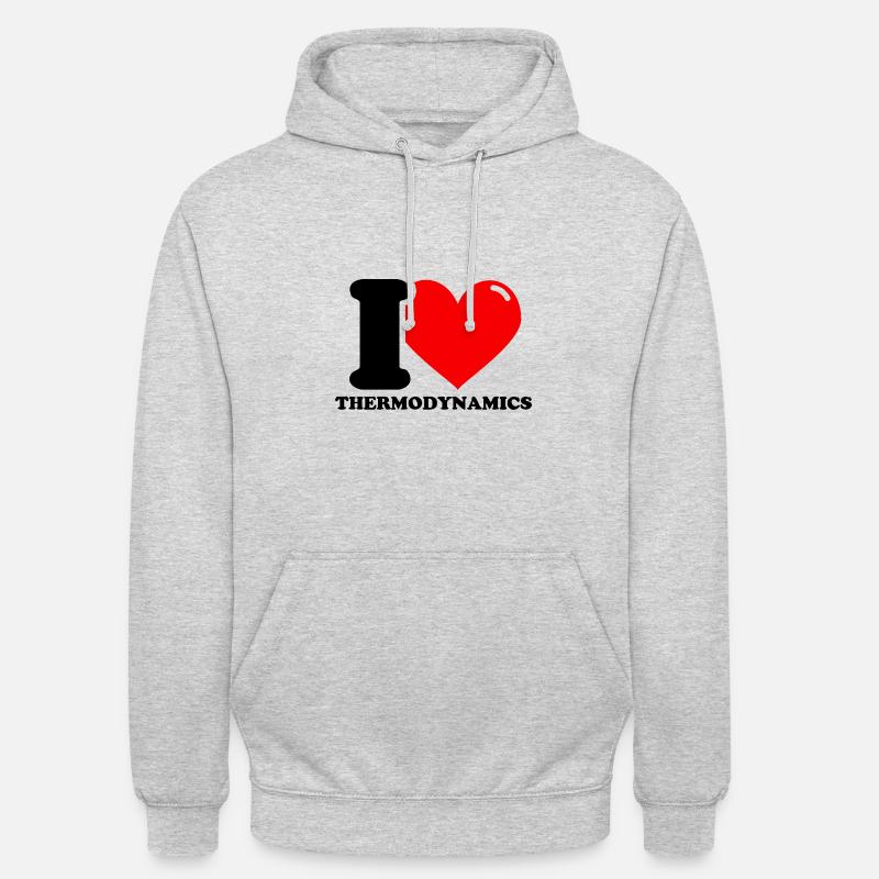 J’adore la thermodynamique - Sweat-shirt à capuche unisexe - gris clair chiné