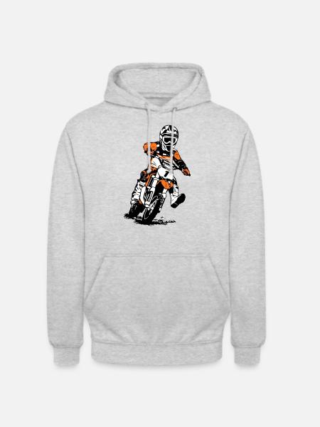 Kinder Motocross - KIDS MX - Unisex Hoodie - Hellgrau meliert