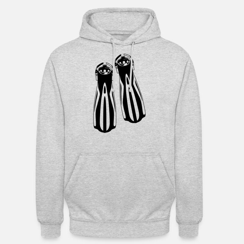 plongée plongeur plongée symbole - Sweat-shirt à capuche unisexe - gris clair chiné