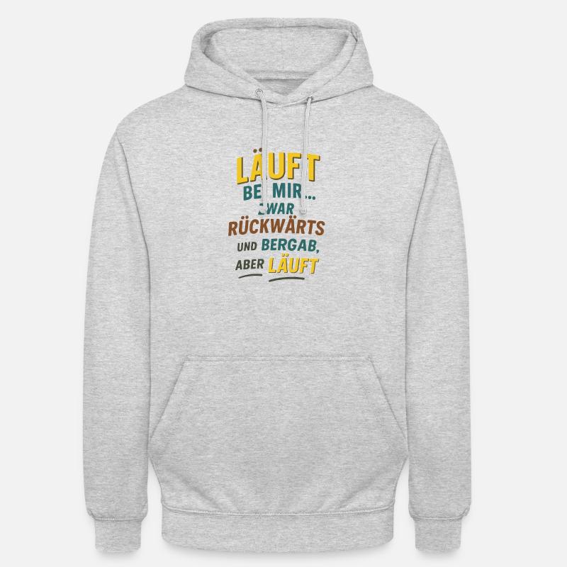 Bizarre, honnête et merveilleusement autodérision. - Sweat-shirt à capuche unisexe - gris clair chiné