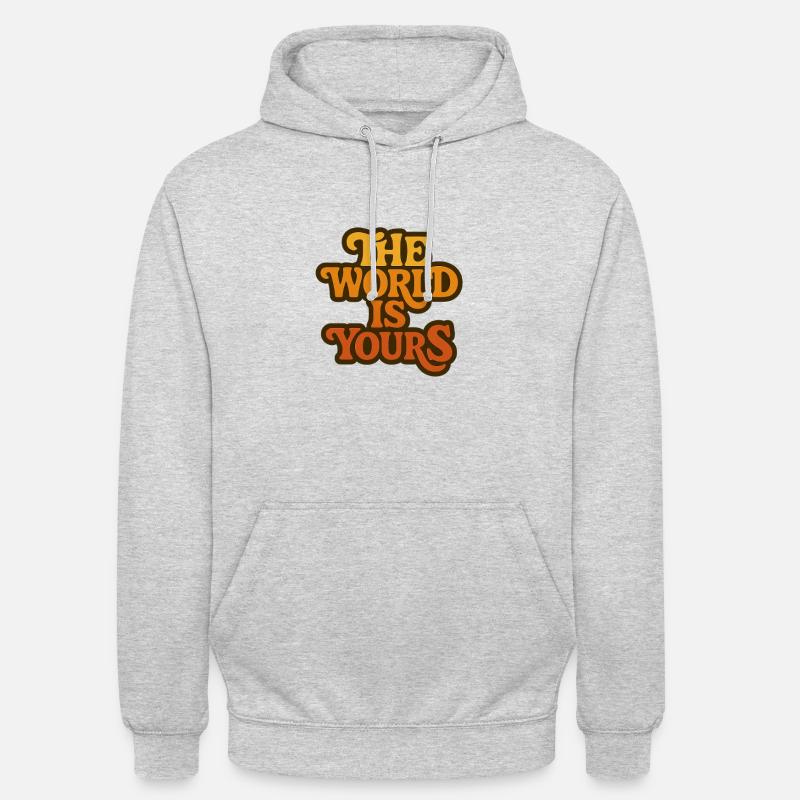 Trop réfléchir, c’est mon cardio - Sweat-shirt à capuche unisexe - gris clair chiné