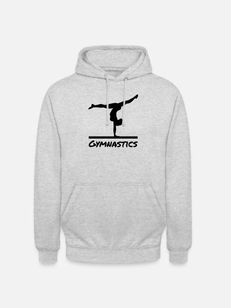 Turnerin, Turnen - Unisex Hoodie - Hellgrau meliert