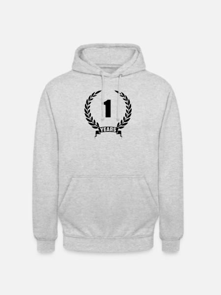 Couronne de laurier 1 - Sweat-shirt à capuche unisexe - gris clair chiné