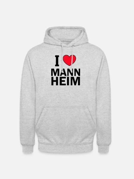 Mannheim Monnem Mannheimat - Unisex Hoodie - Hellgrau meliert