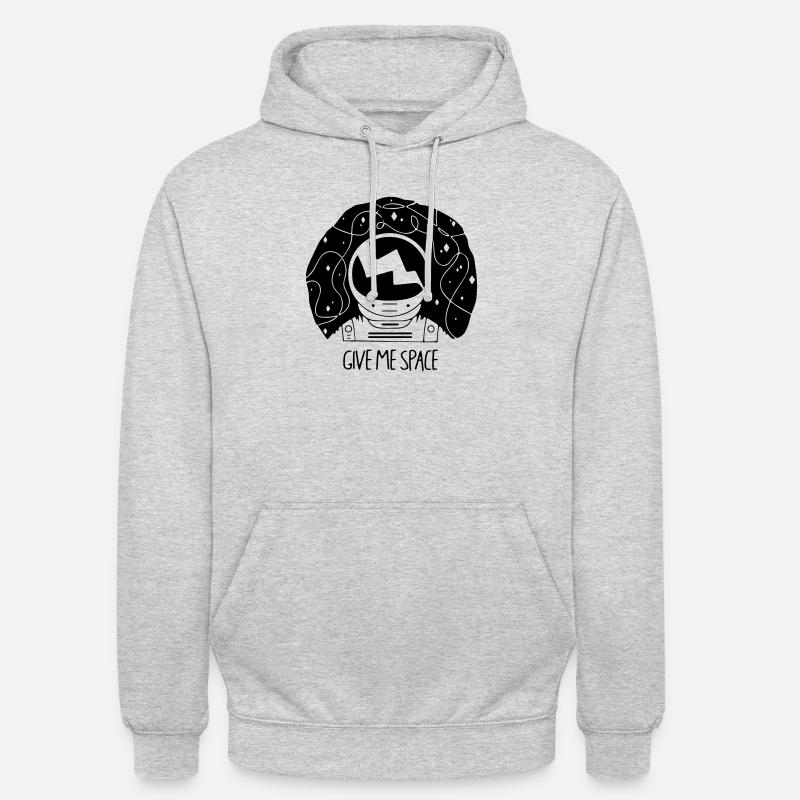 Donne-moi de l'espace - Sweat-shirt à capuche unisexe - gris clair chiné