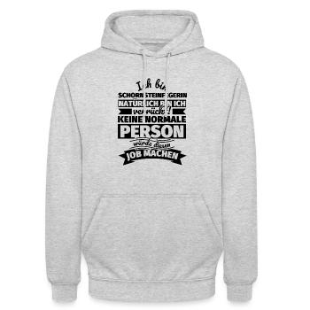 Schornsteinfegerin Geschenke - Unisex Hoodie - Hellgrau meliert - Vorne - Alina (178cm) & Michal (187cm)
