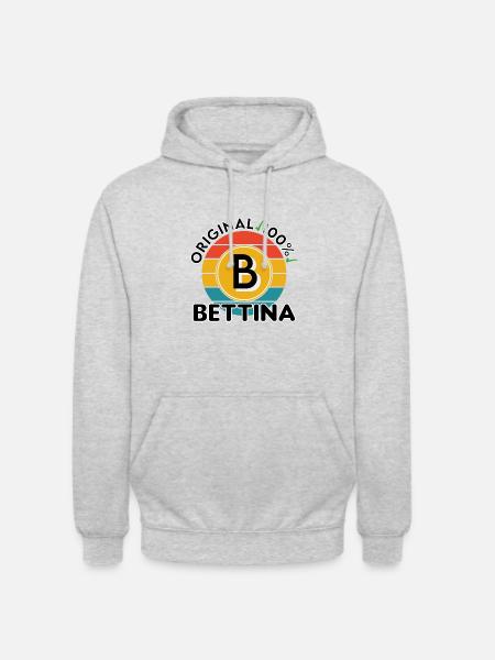 Bettina - Unisex Hoodie - Hellgrau meliert