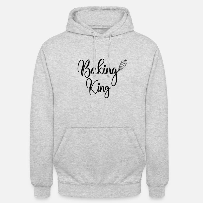 Baking King - Sweat-shirt à capuche unisexe - gris clair chiné