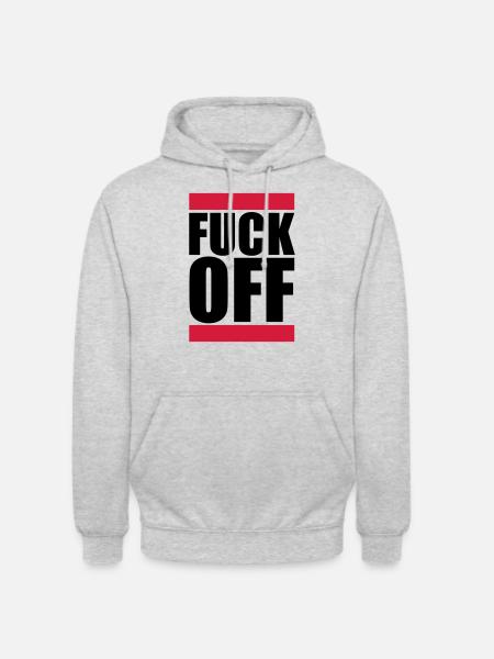 Fuck Off Logo - Unisex Hoodie - light heather grey